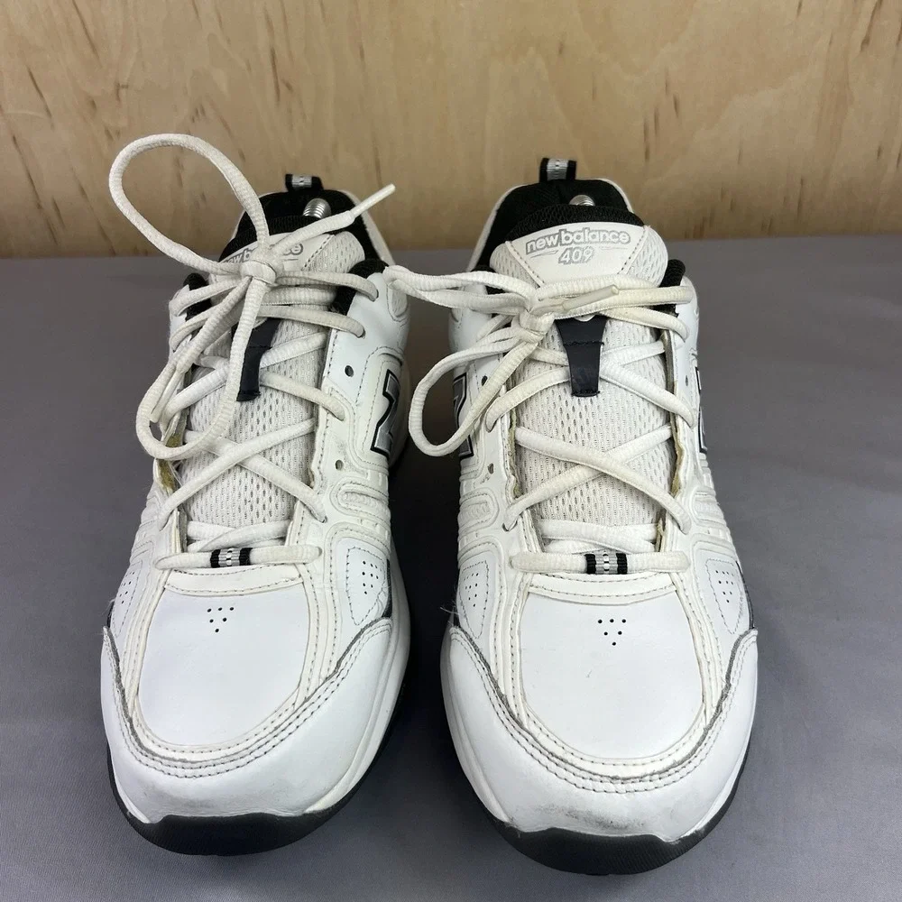 New Balance 409 Men's 9.5 4E Extra Wide White Leather Sneakers MX409WG2